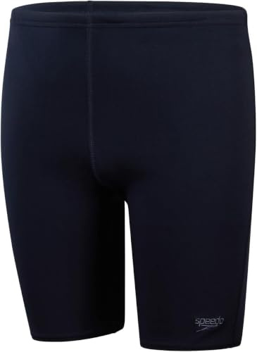 Speedo Boy's Endurance+ JaMer SwiMing Trunks | Training | Chlorine Resistant | Quick Drying | Stretch Fabric | Comfort Fit, True Navy, 5-65-6