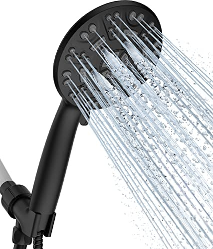 Cobbe 8-Setting Handheld Shower Head, Water-Saving Design, Matte Black