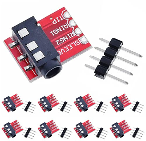 DAOKAI 10 Stück TRRS 3,5 mm Audio Jack Breakout, Kopfhörer Video MP3 Socket Breakout Board Modul für Arduino