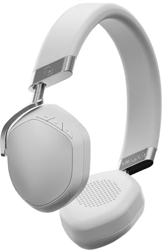 V-Moda S-80 | Kabelloser On-Ear-Kopfhörer | Lautsprechersystem | Modernes, stilvolles Design | Kraftvoller Sound, abgestimmt auf elektronische Musik | Mobile Editor-App | Weiß