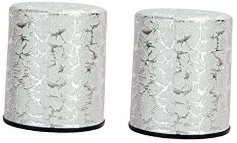 SAFIGLE Würfelbecher aus Leder 2 Stück Zylindrische Anti Cheat Würfelbox in Silber Lustiges Spielwerkzeug für Ktv Partys und Brettspielabende