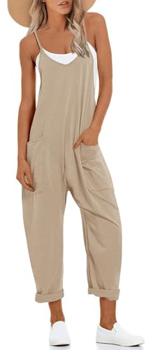 Muchpow Jumpsuits for Women Casual Summer Outfits Jumpers Adjustable Strap Rompers Beach Vacation Trendy Harem Overalls 2026
