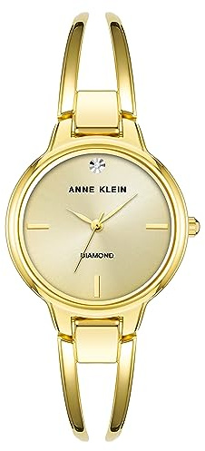 Anne Klein Women's Genuine Diamond Dial Bangle Watch
