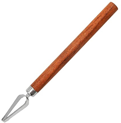 Yajuyi Carving Cutter per Intaglio Frutta Coltello per Scultura in Ceramica con Manico in Legno Utensile per Modellare Verdure Strumento Portatile per Taglio, f