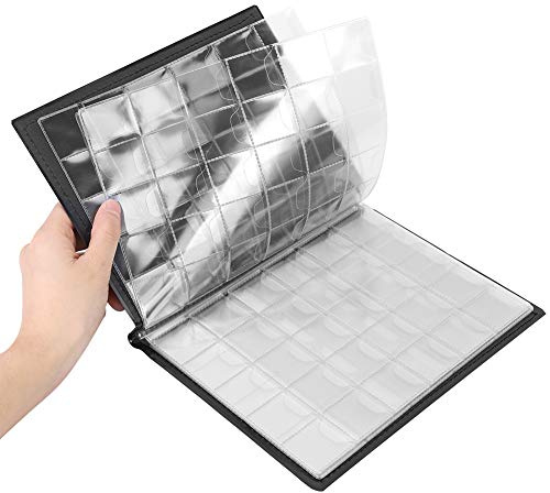 Libro De Colección De Monedas De 250 Bolsillos, álbum De Monedas De 10 Páginas, Libro De Almacenamiento De Monedas, Soporte De Colección De Monedas Para Entusiastas Y Coleccionistas De Monedas(Negro)