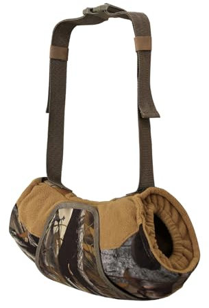 Fleece-Handmuff für Herren, Reißverschluss-Handwärmer mit Sichtfenster-Design, Handwärmertasche mit verstellbarem Schultergurt für Camouflage-Zubehör Samuliy