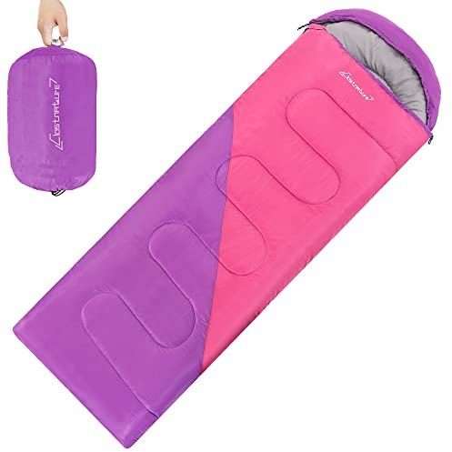 Clostnature Leichter Camping Schlafsack, 3-4 Jahreszeiten Deckenschlafsack | Outdoor Schlafsack Kleinem Packmaß, Schlafsäcke für Erwachsene, Sommer, Winter, Warm, Packsack, Reisen(Reißverschluss links)