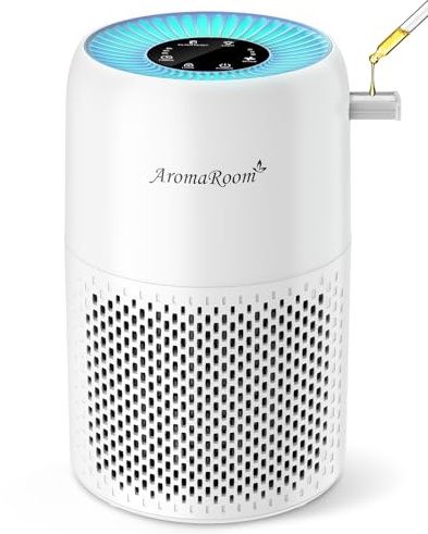 AromaRoom Air Purifiers for Bedroom with True HEPA13 Filters 3-in-1, Pet Air Purifier with Aroma Pad for Wildfires Smoke Pollen Dander, 22dB Quiet Air Cleaners for Baby Room Office Dorm
