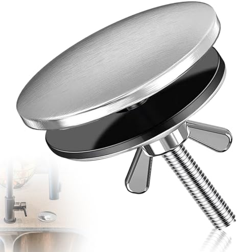 Tapón del Orificio del Grifo, Acero Inoxidable Cubierta del Fregadero 5 cm, Cubierta de Orificio para Fregadero de Cocina, Tapón Ciego para Fregadero de Cocina, Baño, Plateado