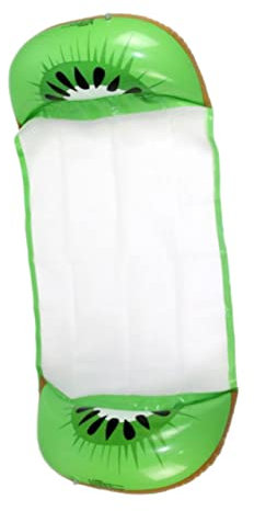 BESTonZON 1stück Aufblasbare Schwimm-matratze Mit Rückenkissen Obst-Muster Für Pool-Partys Und Sommer-spaß Grünes Design Langlebig Und Komfortabel