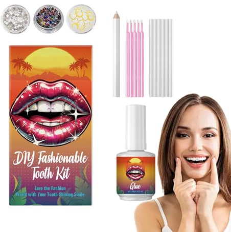 Vllold Künstlicher Zahnkristall, bezaubernde Zahn-Edelsteine, Zahnschmuck, reichhaltige Stile, künstlicher Kristall für Frauen, Freundin, Mutter, Ehefrau
