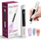 Halmai UV-Nagellampe für Gelnägel, kabellos und wiederaufladbar, mit LCD-Display, Augenschutz, fokussiertes Rotlichthärtung, Nagelstempel und magnetischer Katzenaugen-Effekt (weiß)