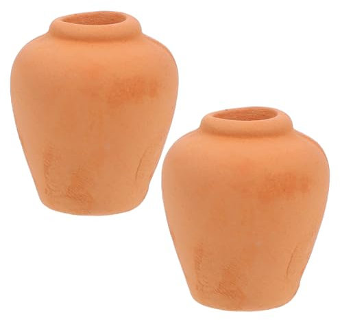 Toyvian 2stücke Mini Terrakotta Blumentöpfe Aus Thumb-Sized Blumen Übertöpfe Für Sukkulenten Luftdurchlässig Platzsparend Vintage Charm Für Garten Basteln Und Bürodekoration