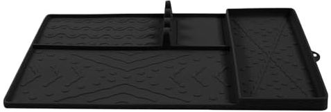 Tapis de barbecue pour extérieur | Tapis de barbecue pour grille d'extérieur, grande base en silicone anti-goutte, porte-outils et pour cuisine de barbecue