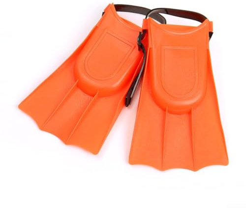 Palmes de natation réglables et aérodynamiques pour enfants, activités aquatiques (orange)