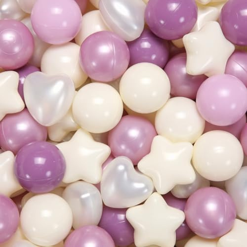 GOGOSO Lila Bällebad Bälle für Kleinkinder, Babys, Kinder, Perlenbälle für Bällebad, Motto-Party, Bounse House, Geburtstag, 200 Stück, Perlviolett