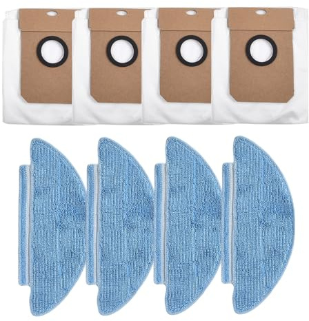 Juego de bolsa de polvo y trapeador funcional para Lubluelu SL60D SL61 SD80 10 bolsas de polvo + 6 trapos de fregona (A)