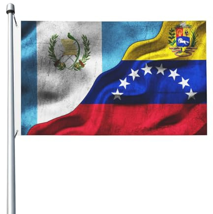 Bandera guatemalteca de Venezuela de 90 x 150 cm para exteriores