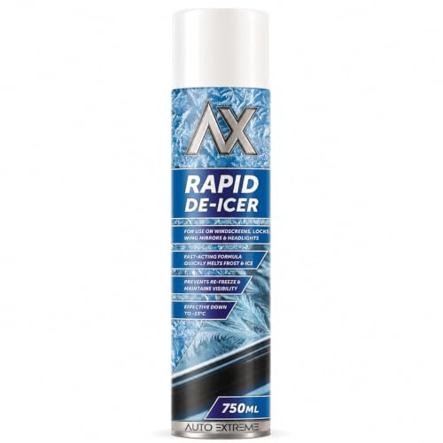 BURAKH De-Icer Spray 750ml, Fast Acting Car Windscreen & Window Deicer, Ice Frost & Snow Remover for Mirrors, Rapid Winter Visibility Formula for Cars Vans & Taxis