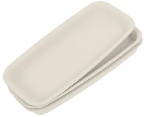 IWOWHERO Soucoupes à Eau pour Pots de Fleurs 3 Pièces Bac Rectangulaire Léger pour Jardin Extérieur Intérieur 21 X 85 X 25 CM