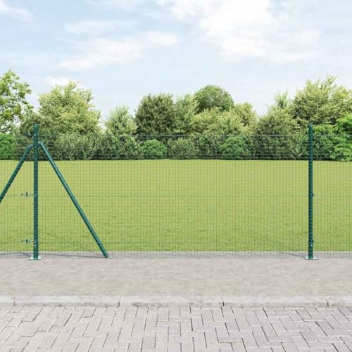 Recinzione a doppia asta, recinzione con palo verde 0,8 x 50 m in acciaio