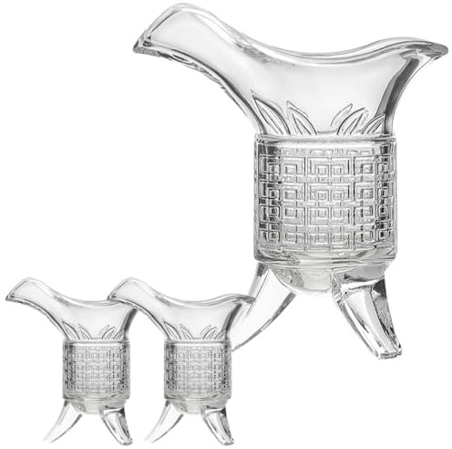 YARNOW Retro Design Glass Shot Glasses Wine Dispenser High-Grade Sturdy Glass Easy to Clean Practical to Use for Home Party