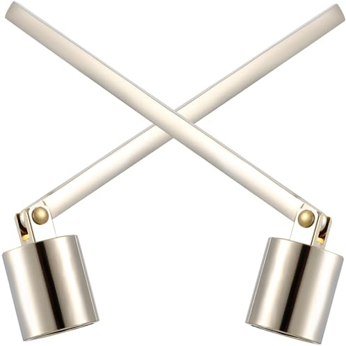 Garneck Kerzenlöscher mit Ergonomischem Design 2 Stück aus Edelstahl und Leicht zu Reinigen Tragbar und Elegant für Sicheres und Rauchfreies Kerzenlöschen im Zuhause