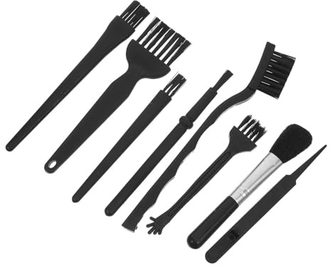 Toyvian 8 Pièces Kit de Brosses Antistatiques pour Nettoyage Précis de Caméras et Objectifs en Nylon et Pa Protection la Poussière et L'électricité Statique