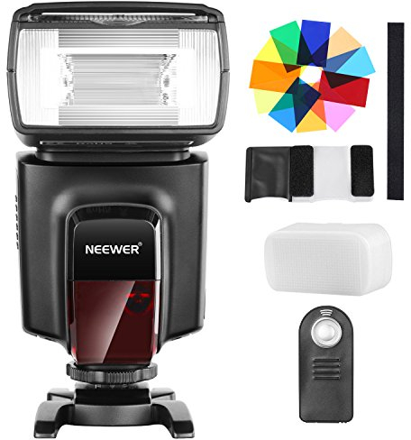 Neewer Kit di TT560 Flash Speedlite con 12 filtri a colori e IR telecomando senza fili per Canon Nikon Panasonic Olympus Fotocamera e altre fotocamere DSLR, diffusore duro