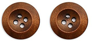 Holzknöpfe mit 4 Löchern, zum Nähen, Scrapbooking, Zubehör, Kaffee, 20 Stück