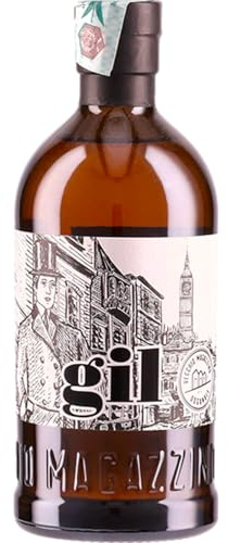 Gil Italian Peated Gin - Ginebra Ahumada Artesanal con Turba y Limón IGP – Ideal para Gin Tonic, 43% Vol