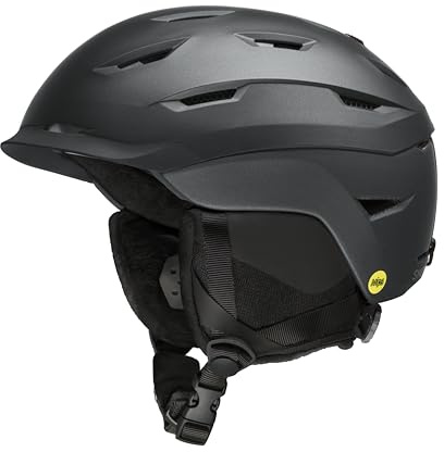 Smith Liberty Helmet for Women – Adult Snowsports Helmet with MIPS Technology + Zonal Koroyd Coverage – Lightweight Protection for Skiing & Snowboarding– Matte Black Pearl, Large