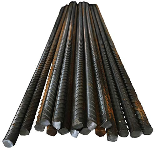 Reinforcing Steel Bar for Concrete Rebar Reinforcement - 8mm 10mm & 12mm ø - High Tensile Ribbed Metal Rod, 2 Lengths (10, 12mm x 450mm)
