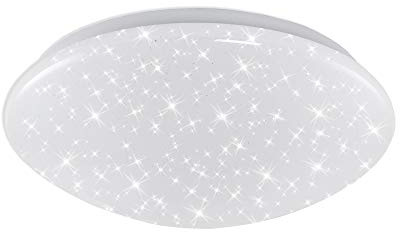 Briloner Leuchten - LED Deckenlampe, Deckenleuchte mit Sternendekor, IP44, 12 Watt, 1.200 Lumen, 4.000 Kelvin, Weiß, Ø 28cm