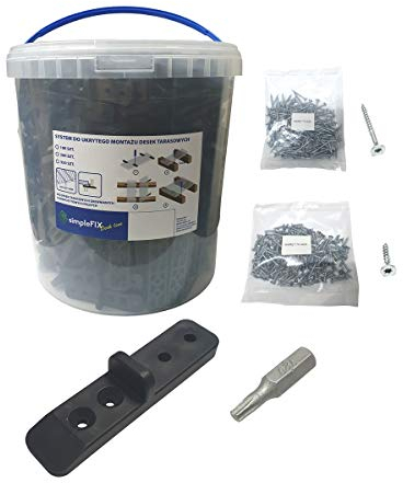 VERSTECKTES SET SYSTEM ZUR MONTAGE VON TERRASSENPLATTEN AUF 5 m² MIT SCHRAUBEN- UNSICHTBARE TERRASSENBEFESTIGUNG