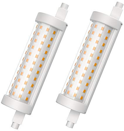 Klighten Ampoule R7S LED 118 mm 15W Blanc Chaud 3000K Not Dimmable, Equivalent Lampe Halogene 150W, 360° Angle, J Type J78 Ampoule Projecteur, Lot de 2