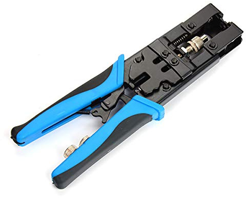 Herramienta de crimpadora, 225 mm, herramienta de crimpado para RG59, 58, 6 (3C, 4C, 5C) / F, BNC, RCA