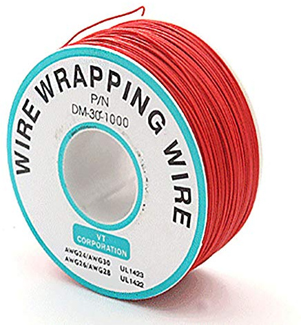 Cable de aislamiento de color rojo de 250 m, cable de embalaje de prueba de cobre estañado, cable sólido 30 AWG 0,25 mm para computadora portátil
