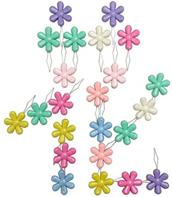 Egurs Blumen Nadeleinfädler 100 Stücke Nadeleinfädler Einfädelhilfe Mini Nadelöhr Einfädler für Nähen Kreuzstich Sticken DIY Näharbeiten Basteln Farbmischung