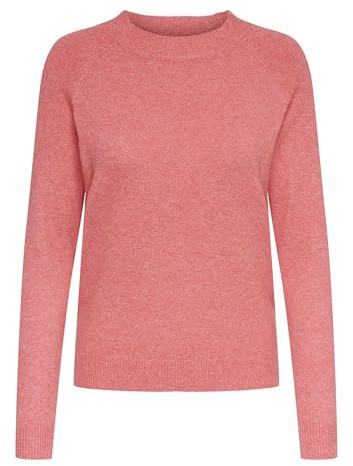 ONLY Onlrica Life L/S Pullover Knt Noos Suéter pulóver, Sun Kissed Coral/Detail:Melange, M para Mujer