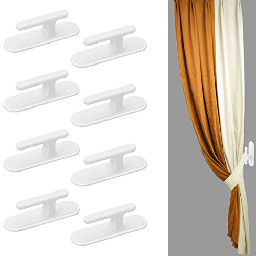 Jagowa 8 Pcs Blind Cord Safety Blind Cord Hooks Strong Adhesive White Blind Cord Hooks for Home Office Window Blinds Curtains Kindergarten Use