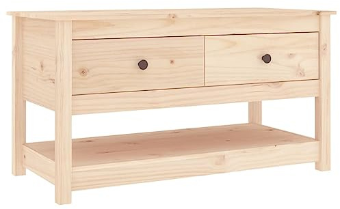 vidaXL Couchtisch 102x49x55 cm Massivholz Kiefer