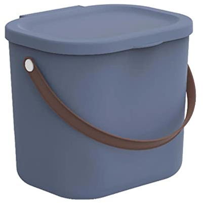 Rotho Albula Aufbewahrungsbox mit Deckel 6 L kleine Box stapelbar Blau