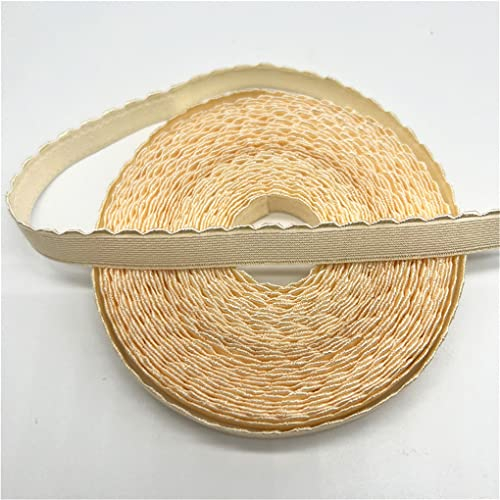 5 Yards/lotto 10 Millimetri Mezzaluna Pizzo Nastro Elastico Piegare Su Fascia Elastica per Cucire Pizzo Trim Vita Abbigliamento Accessorio