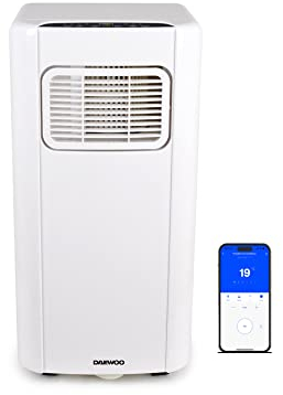 Daewoo 3In1 Smart Portable Air Conditioning Unit, 9000BTU WIFI, Air Conditioning, Fan Only, Dehumidifier, LED Display, App Control, Remote Control, 24Hour Timer For Home And Office Use, Energy Class A