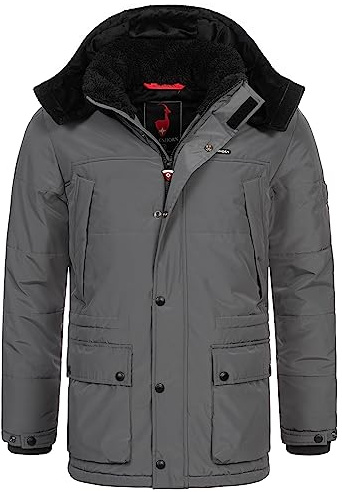 Höhenhorn Parka de invierno acolchada Mangard para hombre, gris, S