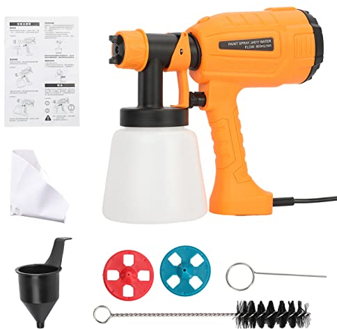 HshDUti Pistola a spruzzo elettrica 700 W, spruzzatore per interni ed esterni, 3 modelli di spruzzo, pistola a spruzzo HVLP con tazza di viscosità 800 ml, spruzzatore per vernice per pareti e
