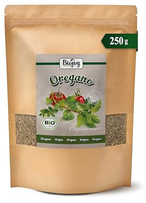 Biojoy EKO Oregano, torkad och smulad, löst oreganote, 250 g | Oreganokrydda från Turkiet, perfekt för matlagning, Origanum vulgare L.