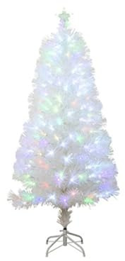 Weißer Weihnachtsbaum mit 80 Spitzen Glasfaser (90 cm), 1 Stück. - Atemberaubendes Design, ideal für modernes Zuhause, Büro und festliche Anlässe