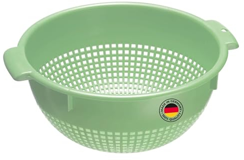 Westmark Colador con asas y apoyos superiores, Plástico, verde menta, 2126221M